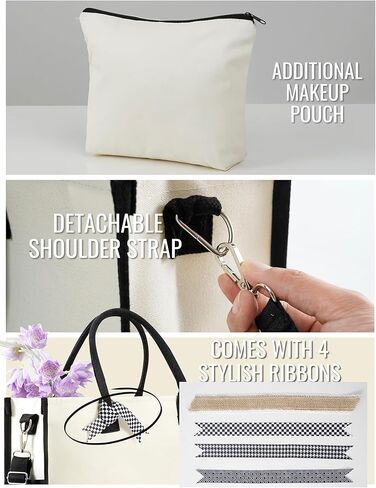 InnoBeta Lunch Lady Gifts for Women Canvas Tote Bag on Lunch Lady Appreciation Day, Tote with Top Zipper Closure and Shoulder Strap in Saudi Arabia