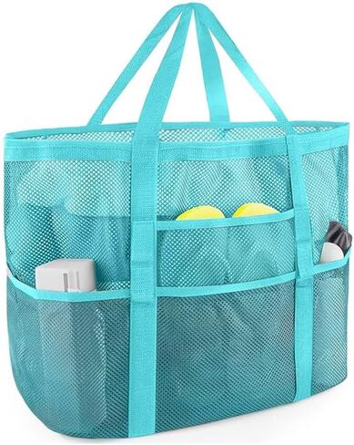 Mesh Tote Bag for Beach and Daily Use, Spacious Durable Travel Shopping Bag in Saudi Arabia