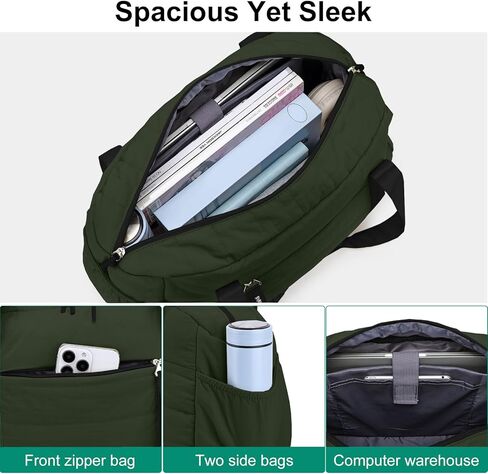 Tote Bag for Women Lightweight Quilted Puffy, Everyday Shoulder Bag Holds 15.6 Inch Laptop for Work Travel Gym in Kuwait