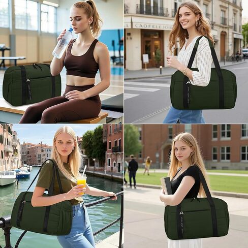 Tote Bag for Women Lightweight Quilted Puffy, Everyday Shoulder Bag Holds 15.6 Inch Laptop for Work Travel Gym in Kuwait