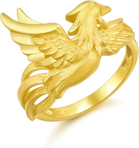 CHOW SANG SANG Chinese Wedding Collection 999.9 24K Gold Price-by-Weight 5.24g Gold Phoenix Ring for Women 86366R | Our Size 13 / US 6 in Saudi Arabia