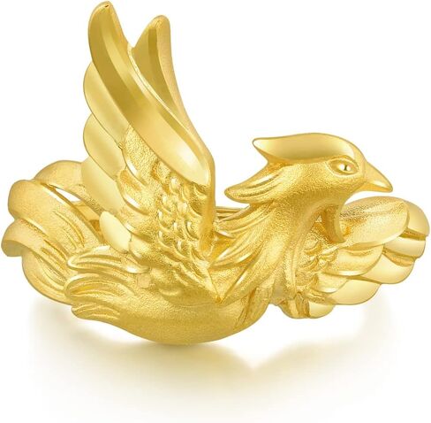 CHOW SANG SANG Chinese Wedding Collection 999.9 24K Gold Price-by-Weight 5.24g Gold Phoenix Ring for Women 86366R | Our Size 13 / US 6 in Saudi Arabia
