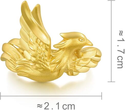 CHOW SANG SANG Chinese Wedding Collection 999.9 24K Gold Price-by-Weight 5.24g Gold Phoenix Ring for Women 86366R | Our Size 13 / US 6 in Saudi Arabia