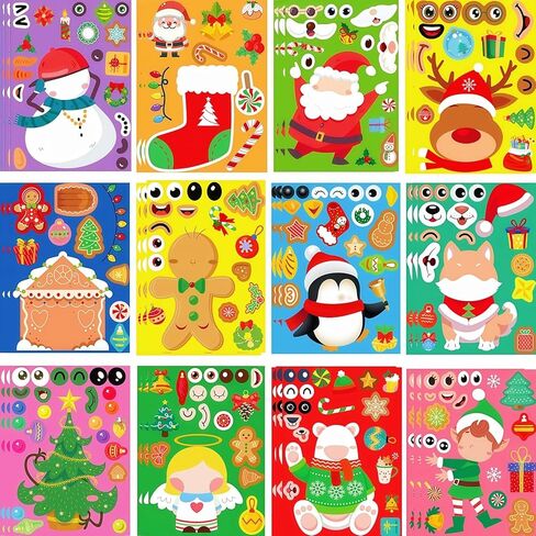 36 Sheets Halloween Stickers for Kids, Make Your Own Halloween Stickers, Halloween Crafts for Kids, Halloween Party Favors Games Stickers, Trick or Treat Halloween Party Supplies in Kuwait