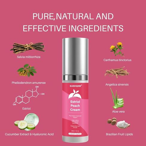 كريم استريول للنساء بعد انقطاع الطمث - تركيبة هرمون الاستروجين المتطابقة بيولوجيًا - كريم ترطيب يومي لراحة منتصف العمر - ترطيب حميم مهدئ، تطبيق خالٍ من الهرمونات - 30 مل/1 أونصة (غير معطر) in Kuwait