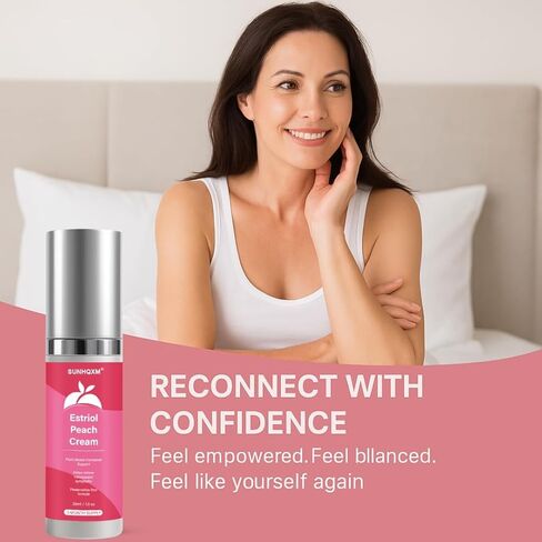 كريم استريول للنساء بعد انقطاع الطمث - تركيبة هرمون الاستروجين المتطابقة بيولوجيًا - كريم ترطيب يومي لراحة منتصف العمر - ترطيب حميم مهدئ، تطبيق خالٍ من الهرمونات - 30 مل/1 أونصة (غير معطر) in Kuwait