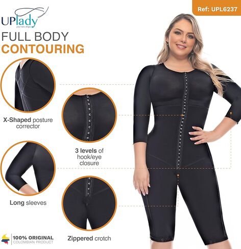 Fajas Colombianas Butt Lifting High Compression Shapewea Full Body Long Leg| Fajas Cuerpo Guitarra Ref 6237 in Saudi Arabia
