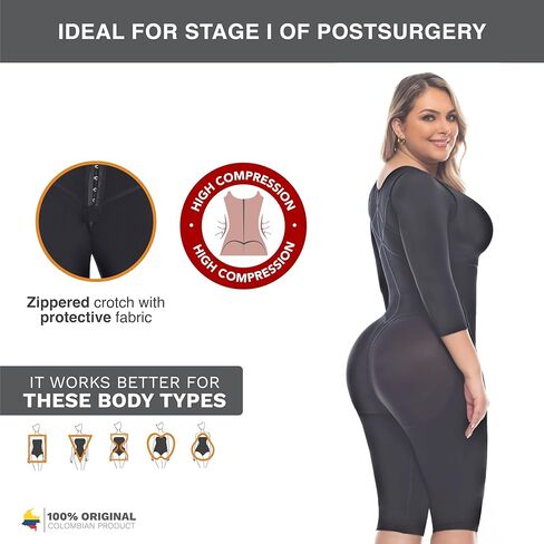 Fajas Colombianas Butt Lifting High Compression Shapewea Full Body Long Leg| Fajas Cuerpo Guitarra Ref 6237 in Saudi Arabia