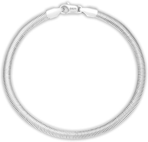 Silver Bracelets for Mens, 925 Sterling Silver Cuban Figaro Rope Snake Link Chain Silver/Gold Bracelets for Men (7-9inch) in Saudi Arabia