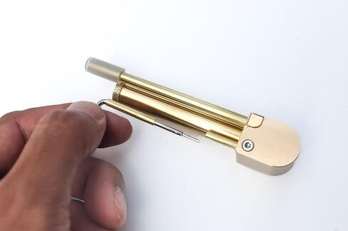 Super Shaka Brass Portable, Longer Stem, Larger Storage Pod than Original Proto, Easy Open Tar Trap Closeable Lid Solid Brass Innovative All-in-One Design Made in Hawaii in Saudi Arabia
