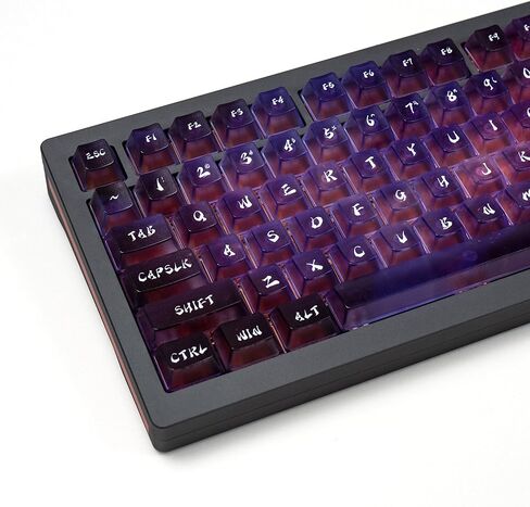 mintcaps Transparent Keycaps - Clear Keyboard Keycaps PC Cherry Profile Brown Keycap Set 153 Keys Shine Through Key Cap for Cherry Gateron Mx Switches Mechanical Keyboard in Saudi Arabia