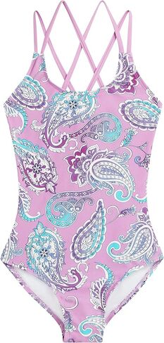 Kanu Surf Girls Reese UPF 50 Beach Sport Criss-Cross One Piece Swimsuit in Saudi Arabia