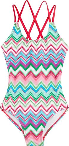 Kanu Surf Girls Reese UPF 50 Beach Sport Criss-Cross One Piece Swimsuit in Saudi Arabia