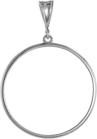 Sterling Silver Mexican 1 Peso Bezel 34 mm Coins Prong Back Round Edge Coin NOT Included in Saudi Arabia