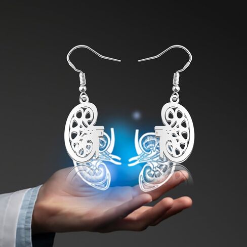 OKEYCH Kidney Donor Awareness Gift Kidney Anatomy Earrings Kidney Transplant Jewelry Nephrologist Doctor Nurse Gift in Saudi Arabia