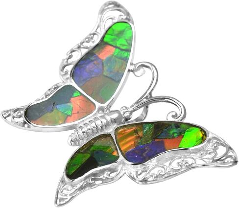 Starborn Ammolite and Sterling Silver Butterfly Pendant in Saudi Arabia