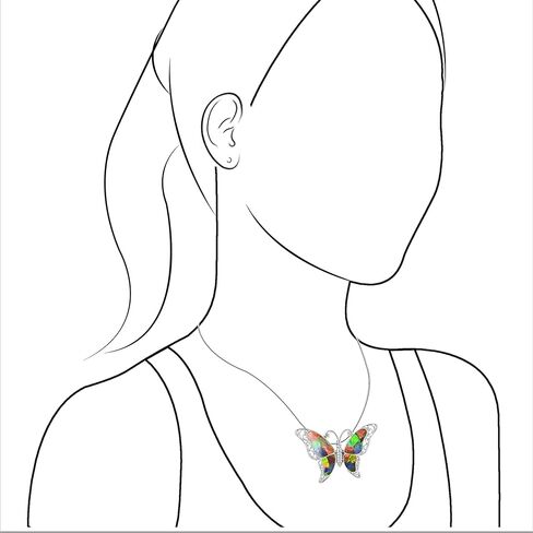 Starborn Ammolite and Sterling Silver Butterfly Pendant in Saudi Arabia