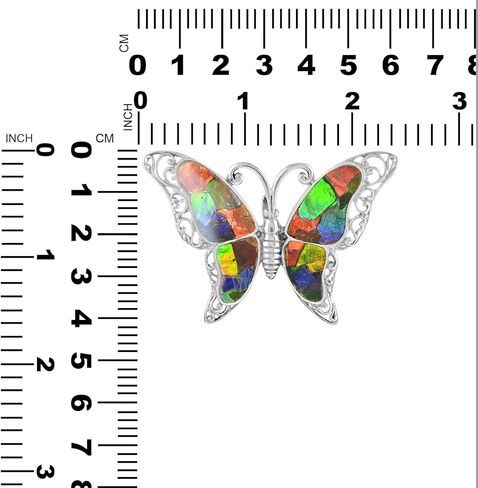 Starborn Ammolite and Sterling Silver Butterfly Pendant in Saudi Arabia