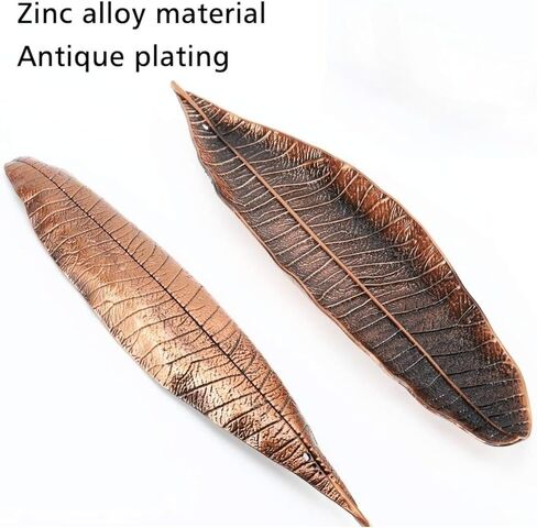 Incense Holder, Leaf Burner, Incense Ash Catcher, Incense Sticks Holder for Counters, Meditation Room, Yoga, Home, Office, Red Copper in Saudi Arabia