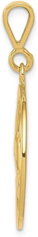 Solid 10K Yellow Gold Praying Hands Reversible Serenity Prayer Pendant (0.87 x 1.38 Inches) in Saudi Arabia