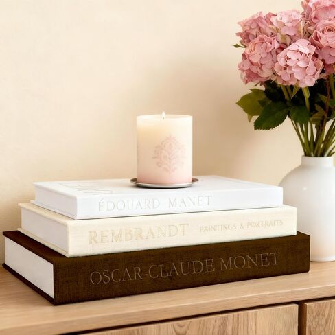 Beautiful Decorative Books, Set of 3 Linen Faux Book for Coffee Table, Aesthetic Fake/Faux Books for Home Decor, Photo Storage, and as a Keepsake Storage in Saudi Arabia
