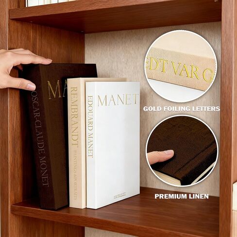 Beautiful Decorative Books, Set of 3 Linen Faux Book for Coffee Table, Aesthetic Fake/Faux Books for Home Decor, Photo Storage, and as a Keepsake Storage in Saudi Arabia