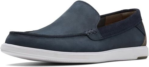 Clarks Mens Bratton Loafer Navy Nubuck Loafer in Saudi Arabia