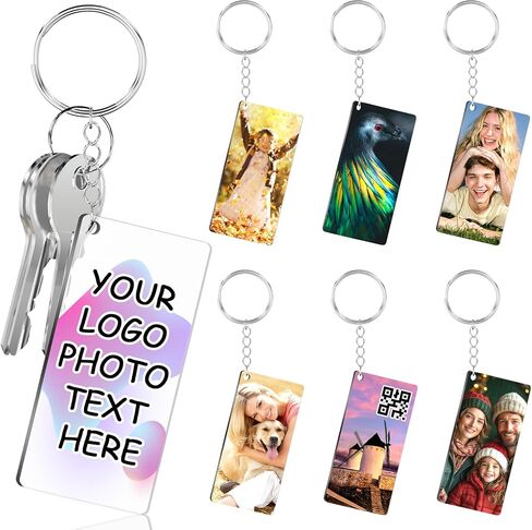 20-300 PCS Custom Acrylic Keychain, Personalized Photo Keychain Double Sided Printing, Customized Keyring Gifts in Saudi Arabia