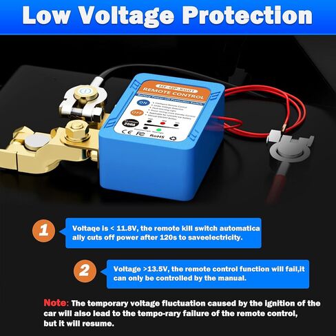 مفتاح اقتل للسيارة ، 250A 12V/24V مفتاح فصل البطارية عن بعد ، ترقية مفتاح قتل الجهد الذكي ، السيارة المضادة للسرقة أوتوماتيكي مفتاح البطارية للبطارية Auto RV ATV Marine Boat in Kuwait