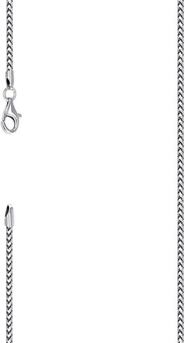 JewelryWeb 925 Silver Solid Franco Chain Rhodium 1.5mm Necklace Chain-Necklace for Women and Men in Saudi Arabia