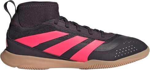 adidas Predator League Indoor J (Little Big Kid) Sneaker, Aurora Black/Turbo/Gum, 2.5 US Unisex in Saudi Arabia