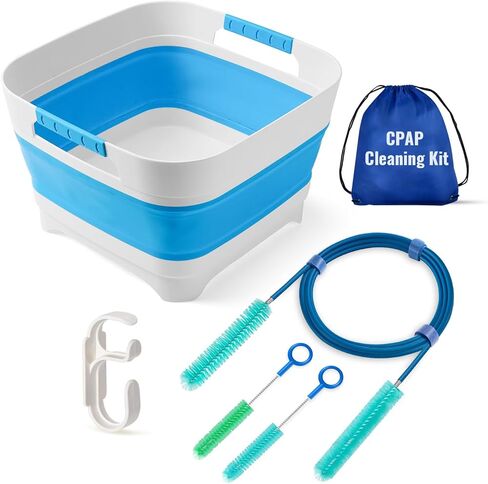 مجموعة فرش تنظيف خرطوم CPAP، فرشاة خرطوم CPAP وفرشاة تنظيف أنبوب CPAP مزدوجة الأطراف لخراطيم 15 مم رفيعة و22 مم (78.7 بوصة)، فرشتان تفصيليتان لتنفيس القناع ومرطب الهواء، فرش فقط in Kuwait
