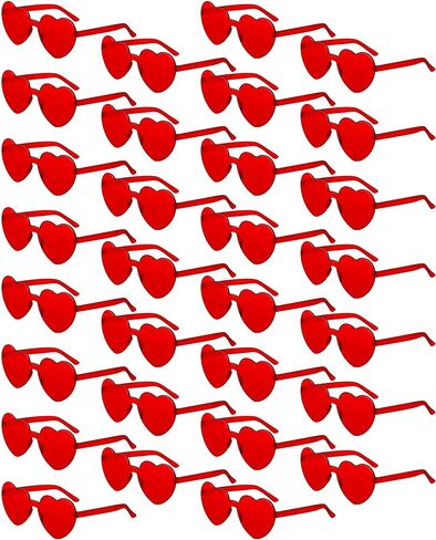 Colzzy 30 Pairs Valentines Day Sunglasses Colorful Heart Shaped Glasses Bulk for Women Bachelorette Party Romantic in Saudi Arabia