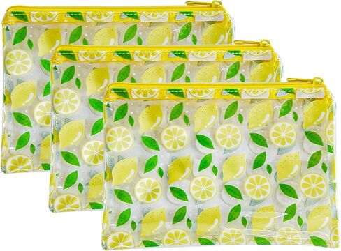 6pcs حقيبة سحاب منقوشة مع طباعة البطيخ ، محفظة عملة صغيرة محمولة ، حقيبة صافية ، حقيبة تخزين صغيرة تبلغ 8.27 × 5.9 بوصة (طباعة البطيخ-6pcs-2) in Kuwait