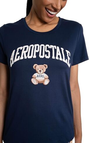 سروال نسائي قصير الأكمام وشعار الخصر من AEROPOSTALE قطعتان من Pj in Kuwait
