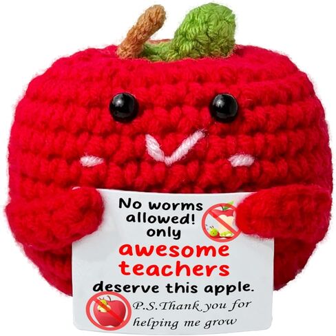 Teacher Appreciation Gifts Mini Crochet Apples for Ladies, Suitable for Teacher's Day Graduation Ceremony Year-end Birthday Thank You Teacher Gifts in Saudi Arabia