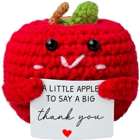 Teacher Appreciation Gifts Mini Crochet Apples for Ladies, Suitable for Teacher's Day Graduation Ceremony Year-end Birthday Thank You Teacher Gifts in Saudi Arabia