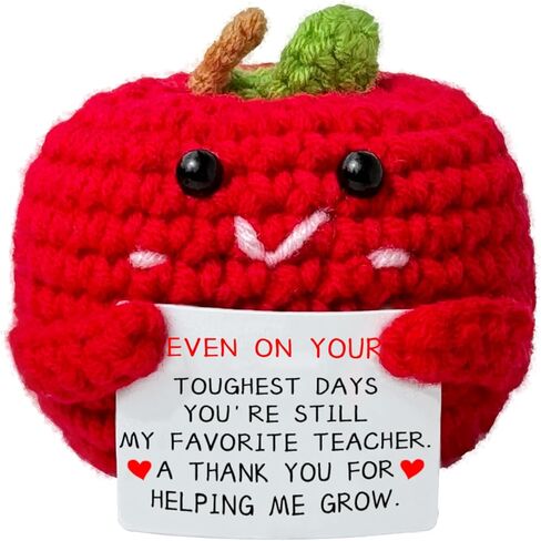 Teacher Appreciation Gifts Mini Crochet Apples for Ladies, Suitable for Teacher's Day Graduation Ceremony Year-end Birthday Thank You Teacher Gifts in Saudi Arabia