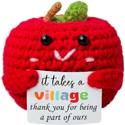 Teacher Appreciation Gifts Mini Crochet Apples for Ladies, Suitable for Teacher's Day Graduation Ceremony Year-end Birthday Thank You Teacher Gifts in Saudi Arabia