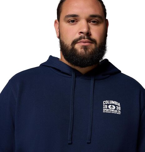 Columbia Mens Trek Graphic Hoodie, Collegiate Navy/Outdoor Arch, 2X in Saudi Arabia