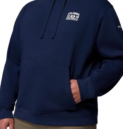 Columbia Mens Trek Graphic Hoodie, Collegiate Navy/Outdoor Arch, 2X in Saudi Arabia