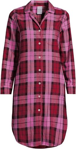 Lands' End Women's Flannel Long Sleeve Sleepshirt Nightgown in Saudi Arabia
