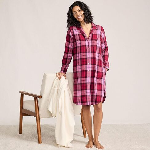 Lands' End Women's Flannel Long Sleeve Sleepshirt Nightgown in Saudi Arabia