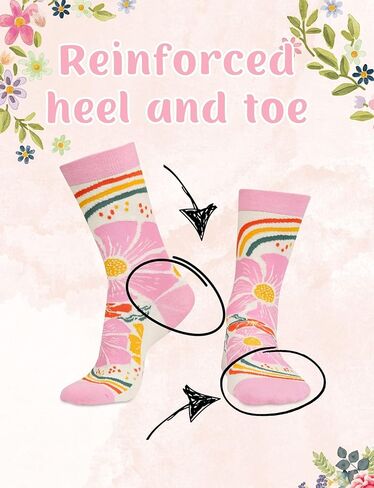 InnoBeta You Got This Gifts for Women – “Girl, You Got This!" Floral Crew Socks, One Size – Inspirational Pink Gift for Girls, Friends, Daughters, Birthday or Graduation in Saudi Arabia