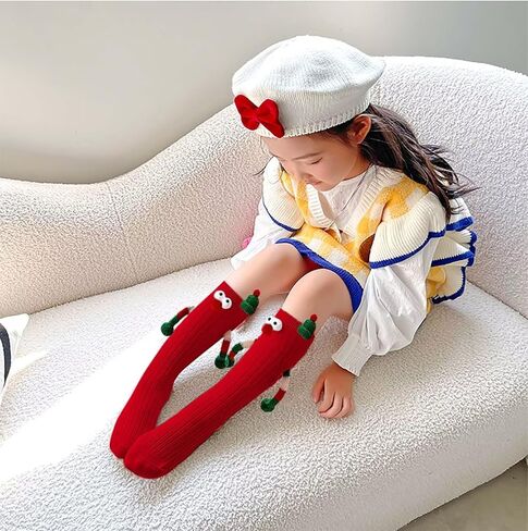 Christmas Hand in Hand Socks - Funny Xmas Couple Magnetic Holding 3D Doll Friendship Socks for Women, Men, Kids in Saudi Arabia