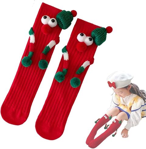 Christmas Hand in Hand Socks - Funny Xmas Couple Magnetic Holding 3D Doll Friendship Socks for Women, Men, Kids in Saudi Arabia