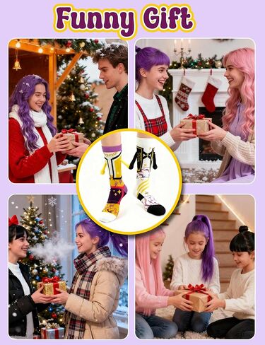 2 Pairs Kpop Socks, Magnetic Socks that Hold Hands Gifts Accessories Birthday Party Favors Costume for Teens Adults in Saudi Arabia