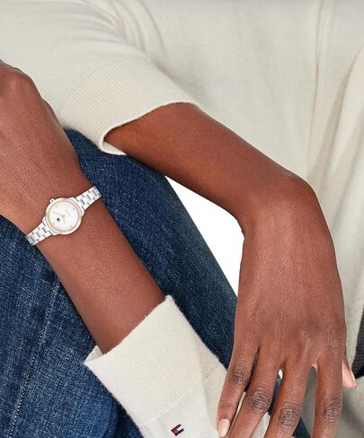 Tommy Hilfiger Women's Quartz Watch – Mini 26mm Stainless Steel Case, Link Bracelet, Dress Casual Style - Gift for Her in Saudi Arabia