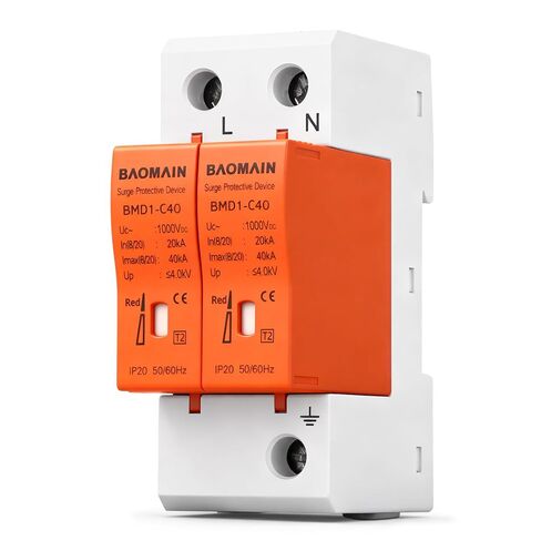 Baomain Surge Protection Breaker Device Arrester BMD1-C40 Arrester White 1P+N 20-40KA 420V in Saudi Arabia