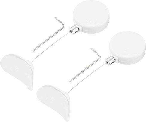 MECCANIXITY 1.8 ft Retractable Cable Lock with Arc Patch Remote Control Security Lock with Adjustable Cord Tether Anti Theft for Laptop, TV, 200g, White, 2 Pack in Saudi Arabia